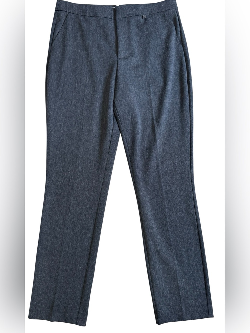 NWT Ecru Charcoal Gray Straight Leg Career Pants Size 10